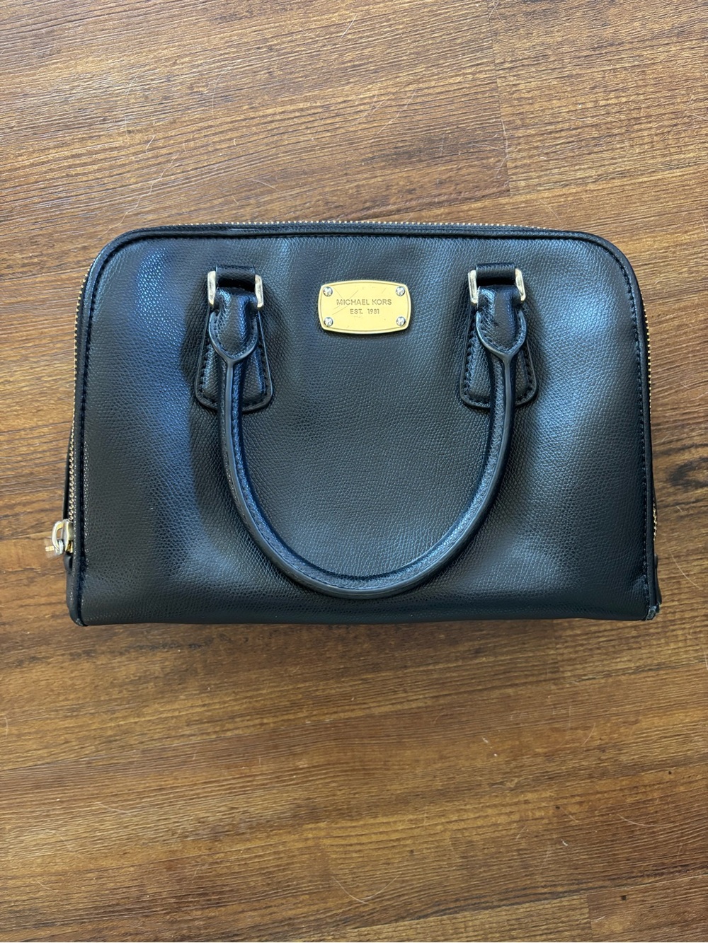Michael Kors Black Pebbled Leather Purse